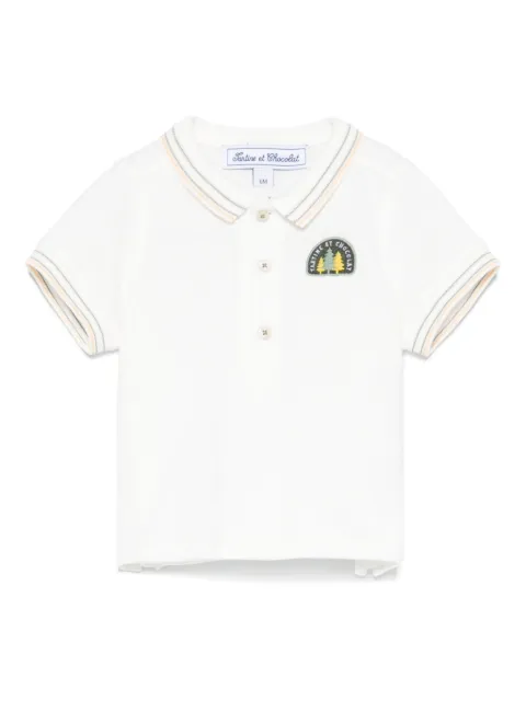 Tartine Et Chocolat logo-patch polo shirt