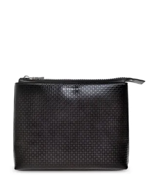 TOM FORD crocodile-effect Zip Clutch Bag | Black | FARFETCH