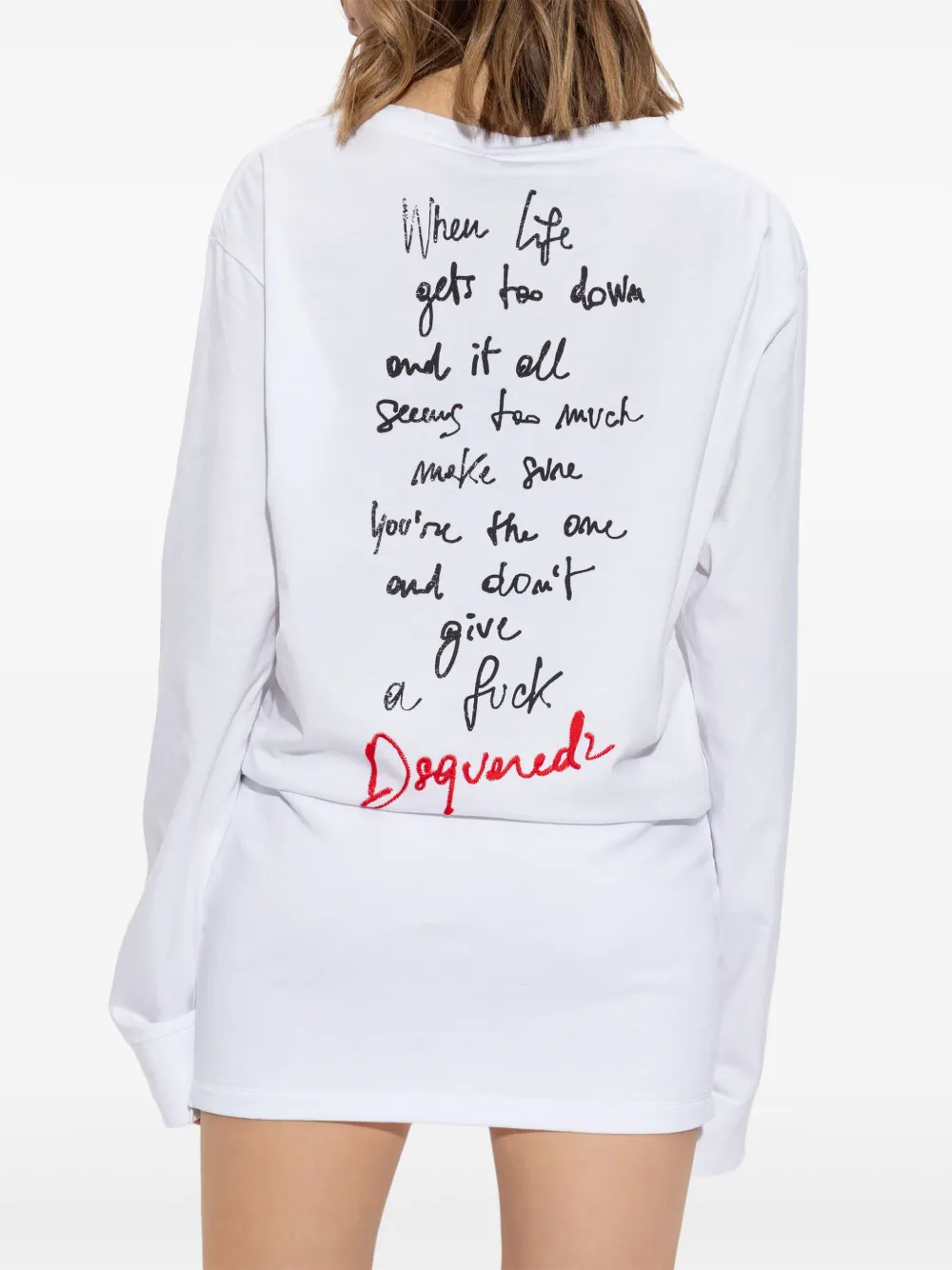 DSQUARED2 Jurk met tekst Wit