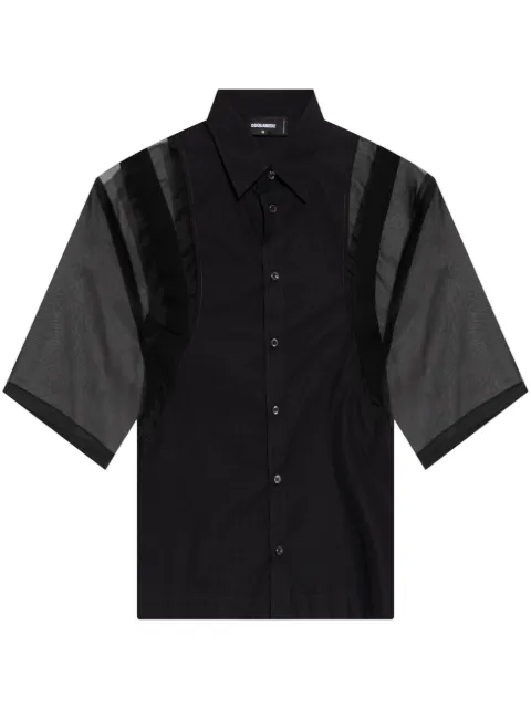 DSQUARED2 sheer-sleeve shirt