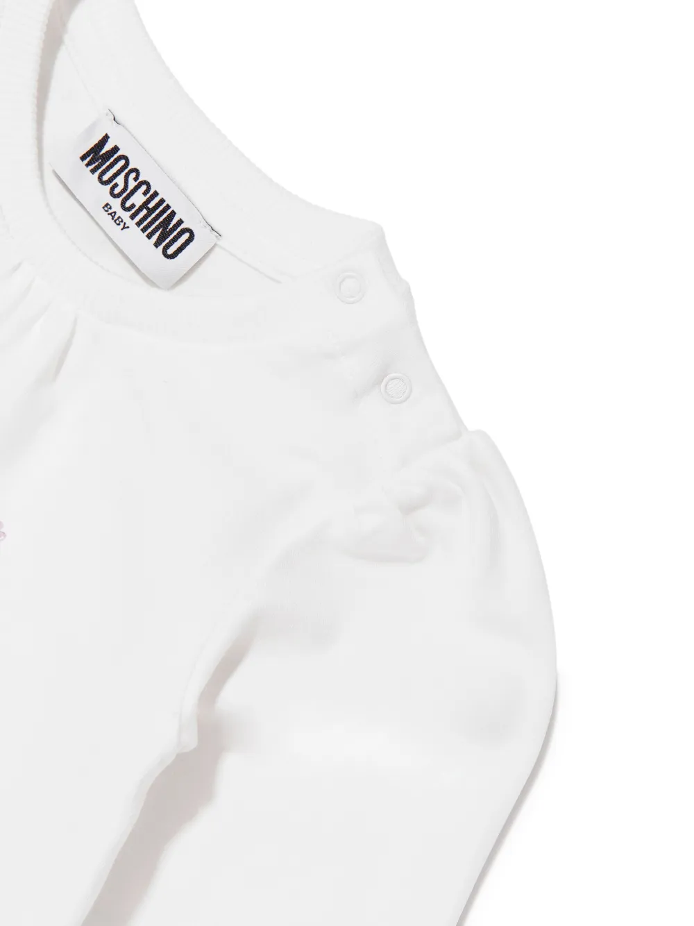 Moschino Kids Jurk met teddybeerprint Wit