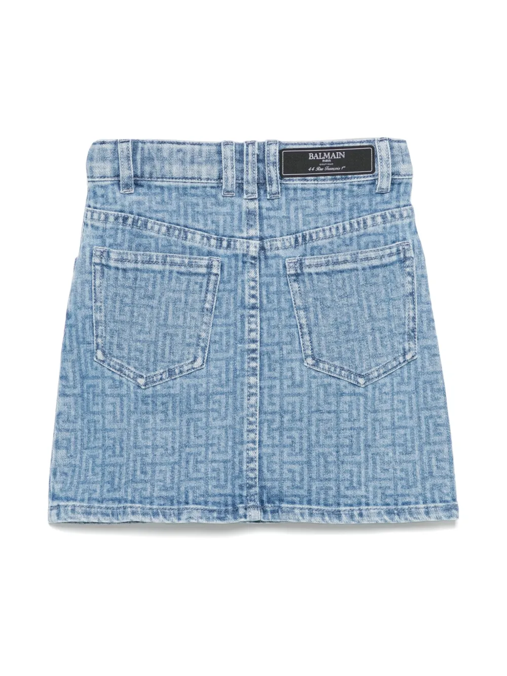 Balmain Kids Rok met logoprint Blauw