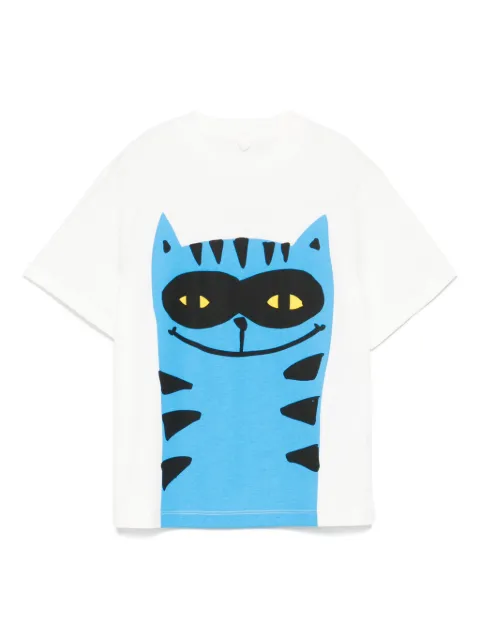 Stella McCartney Kids playera con gato estampado