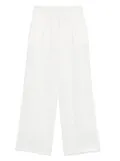 Semicouture linen flared trousers - White