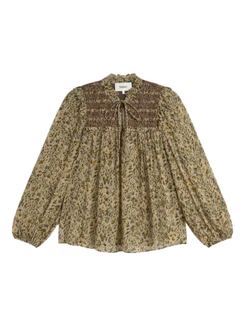 Blouse froncée à fleurs - Ba&Sh - Modalova