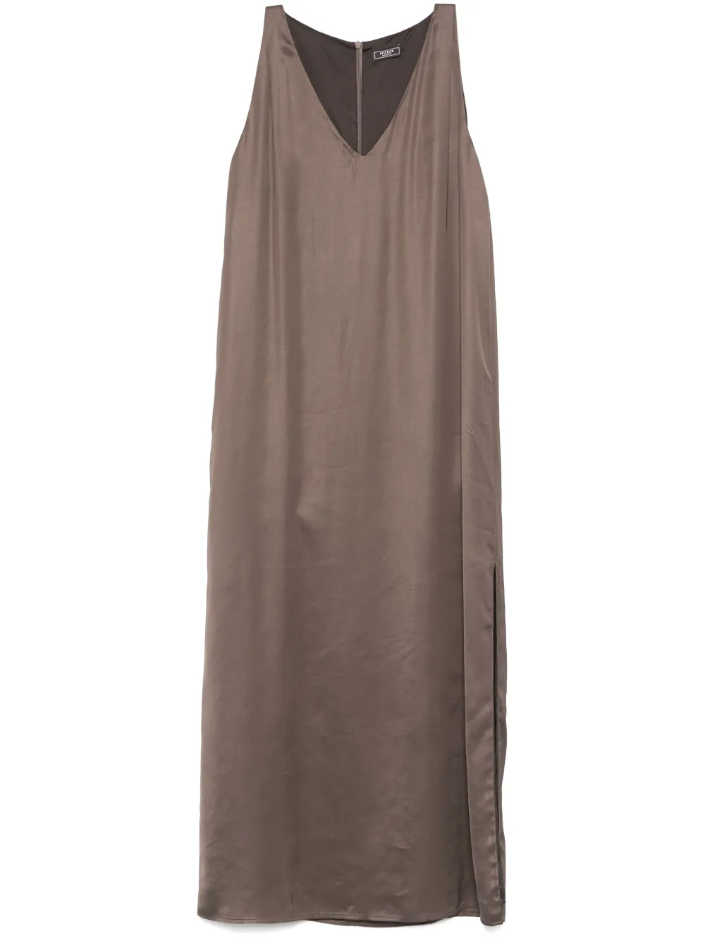 Peserico vestido midi con detalles de joyas | marrón | Image 1
