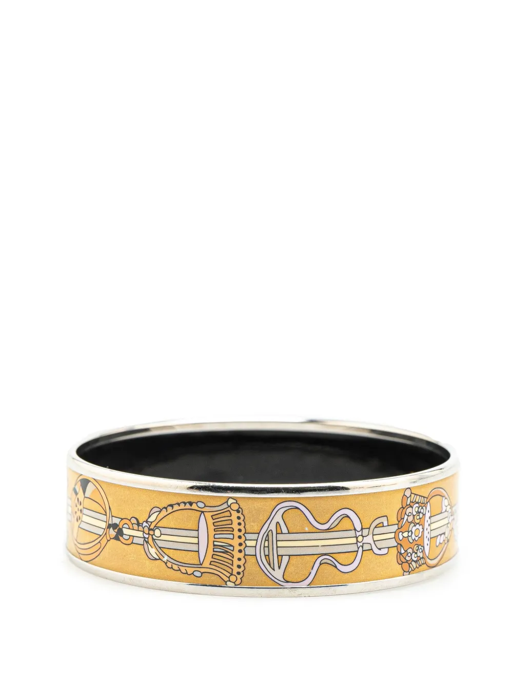 Hermès Pre-Owned pulsera 20th Century Wide Concours D'etriers Enamel Bangle 65 | Image 2