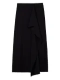 Sunnei draped ruffled skirt - Black