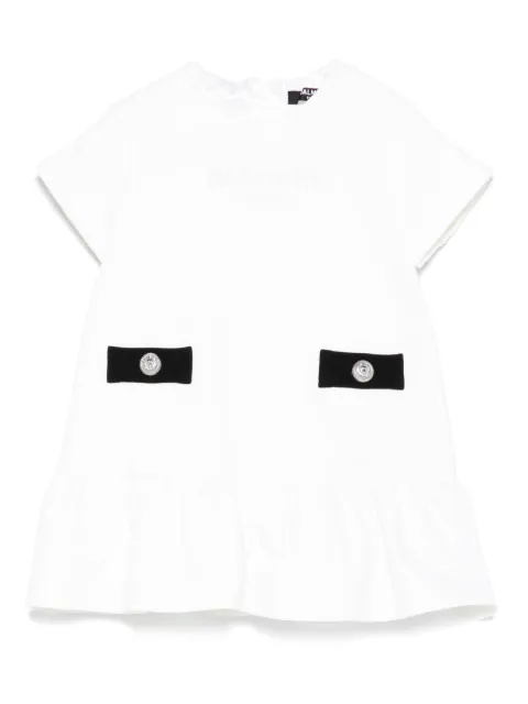 Balmain Kids logo-embroidered dress set