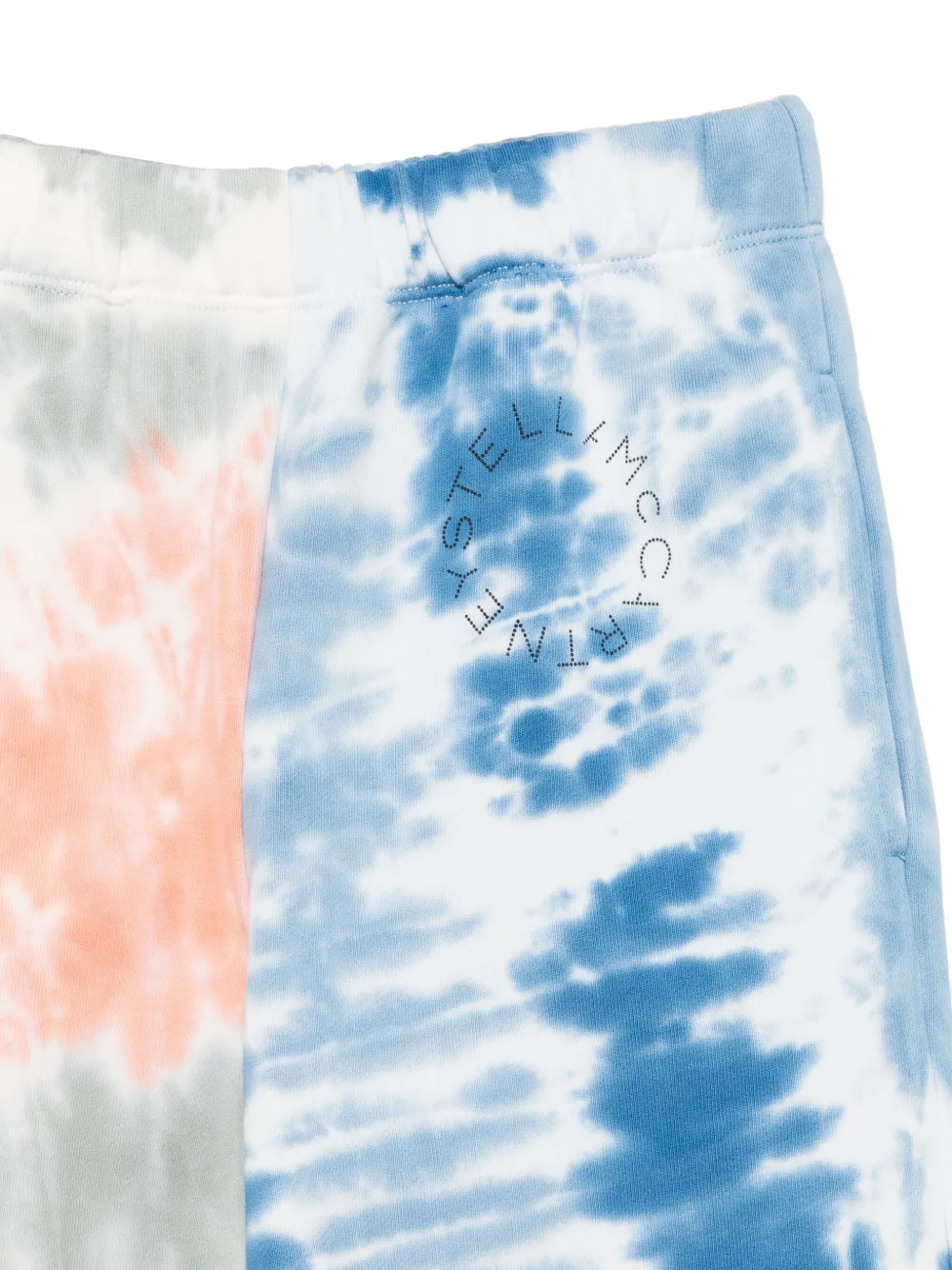 Stella McCartney Kids Trainingsbroek met tie-dye print Blauw