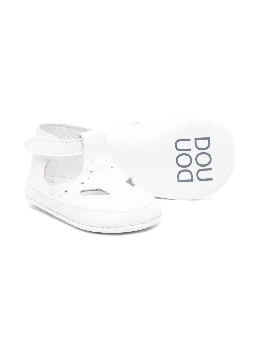 Douuod Kids leather pre-walkers BIANCO