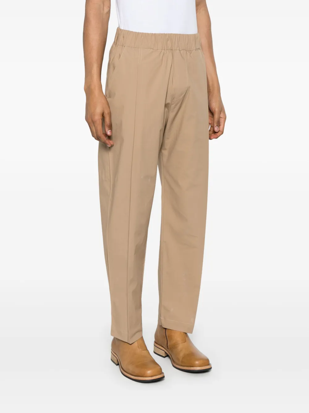 A Paper Kid Broek met geplooid detail Bruin