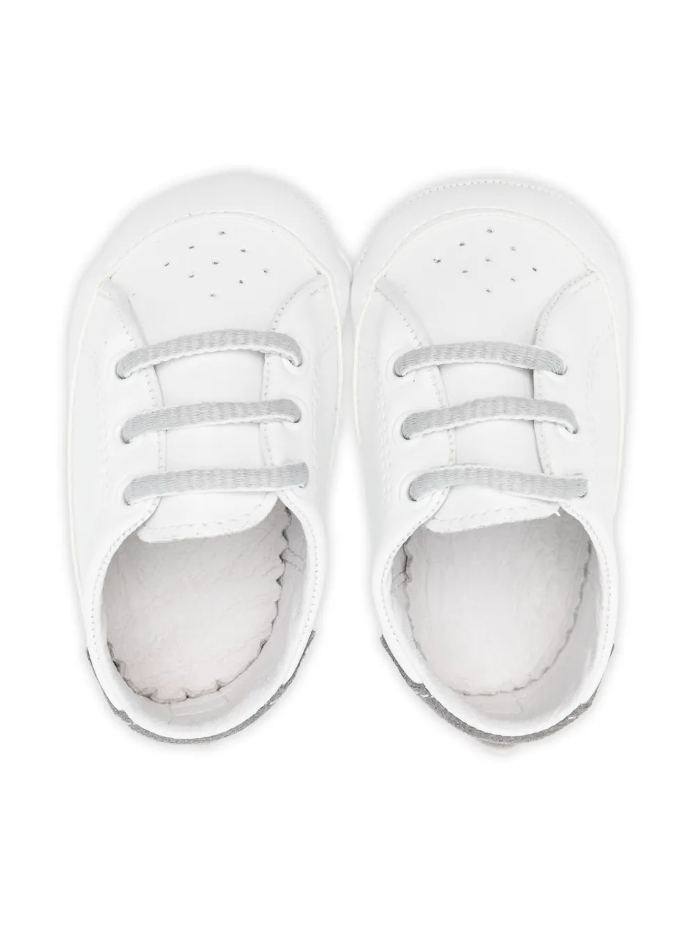 Douuod Kids leather pre-walkers White