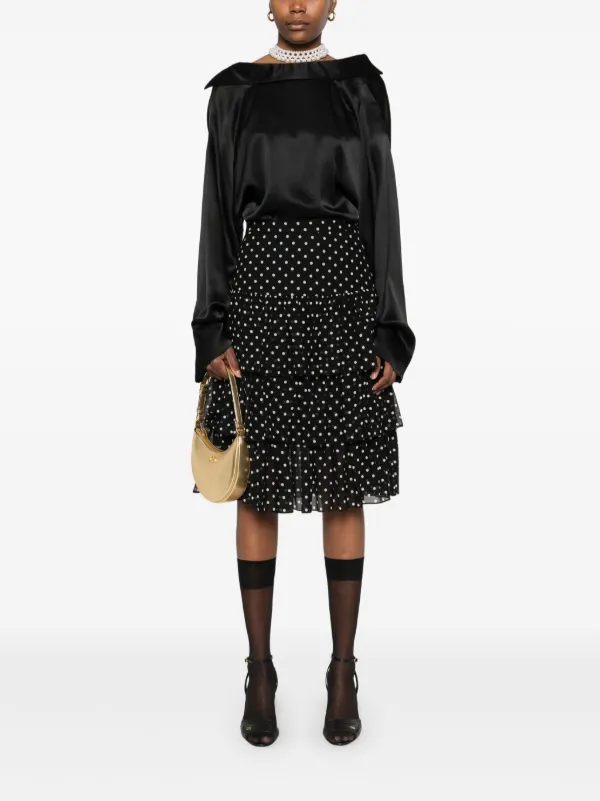 Valentino Garavani polka-dot Mini Skirt | Black | FARFETCH