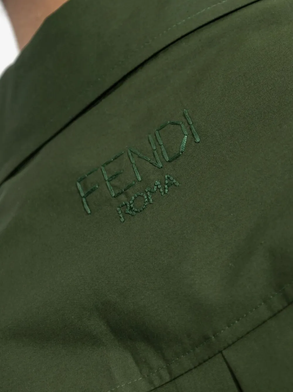 FENDI Overhemd met borduurwerk Groen