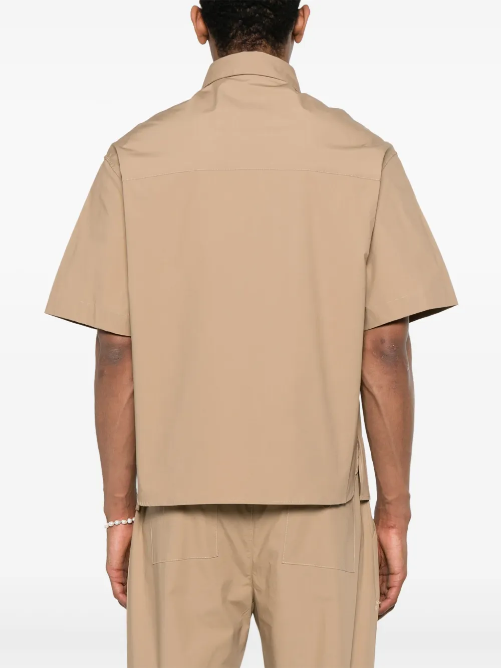 A Paper Kid Cut-away-collar Shirt In Neutrals