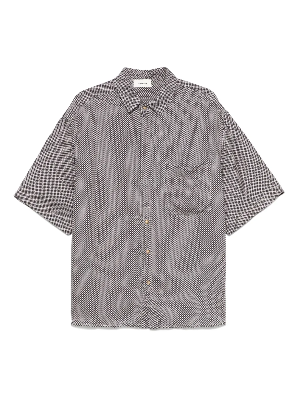 A Paper Kid geometric-pattern shirt | Black | Image 1