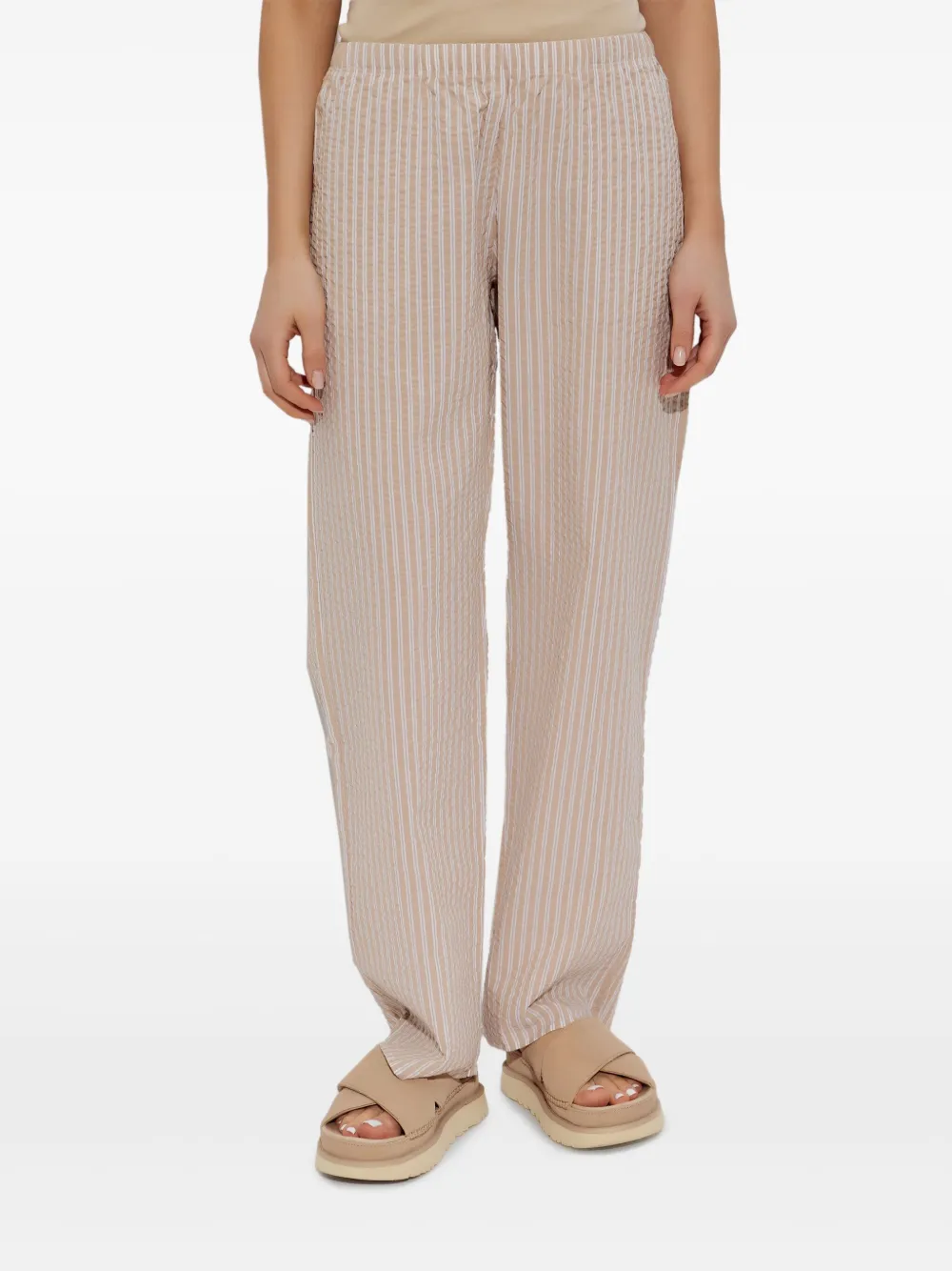 HANRO STRIPED LOUNGE PAJAMA BOTTOMS