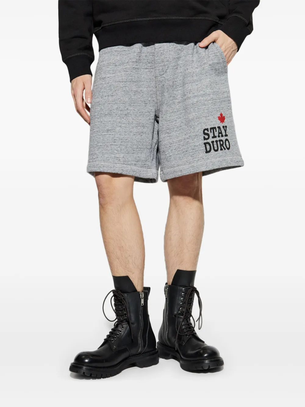 DSQUARED2 Sportshorts met logoprint Grijs