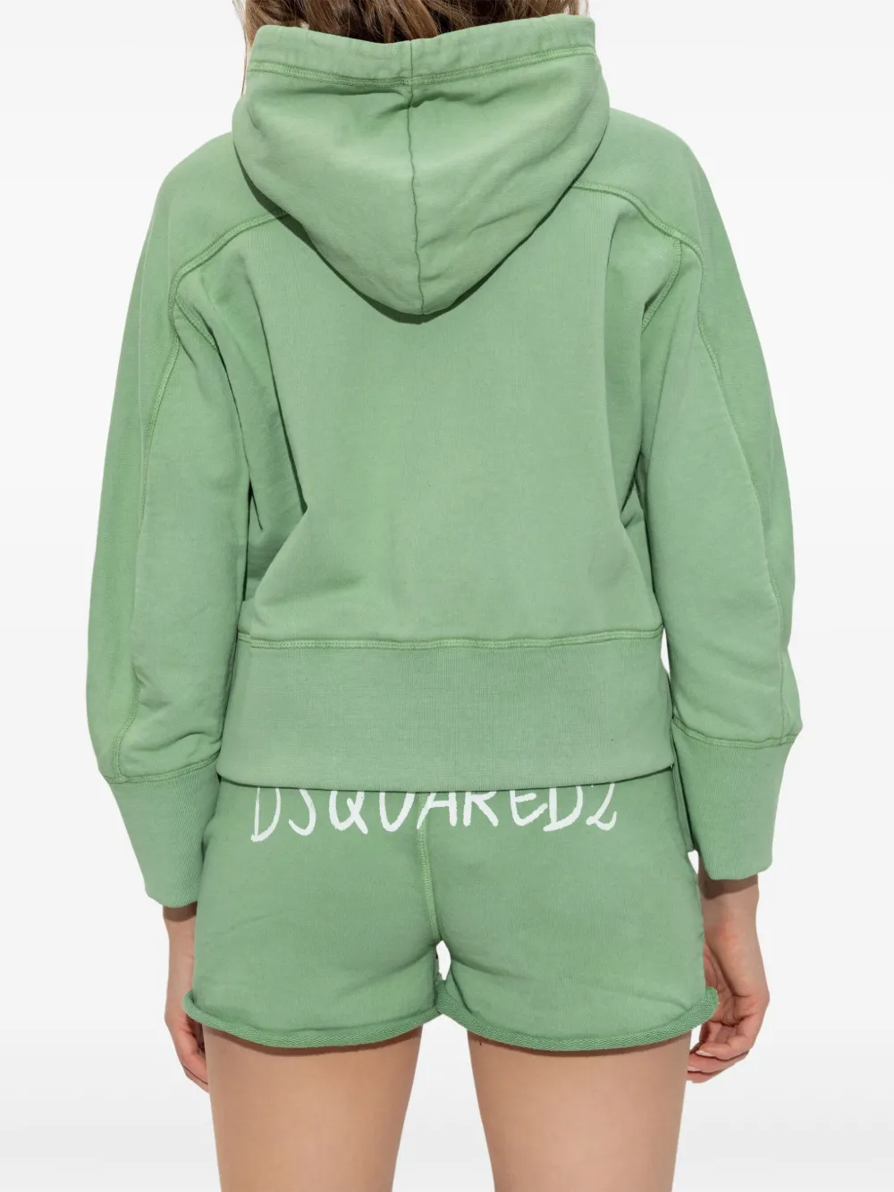 Dsquared2 Text-detail Hoodie In Green
