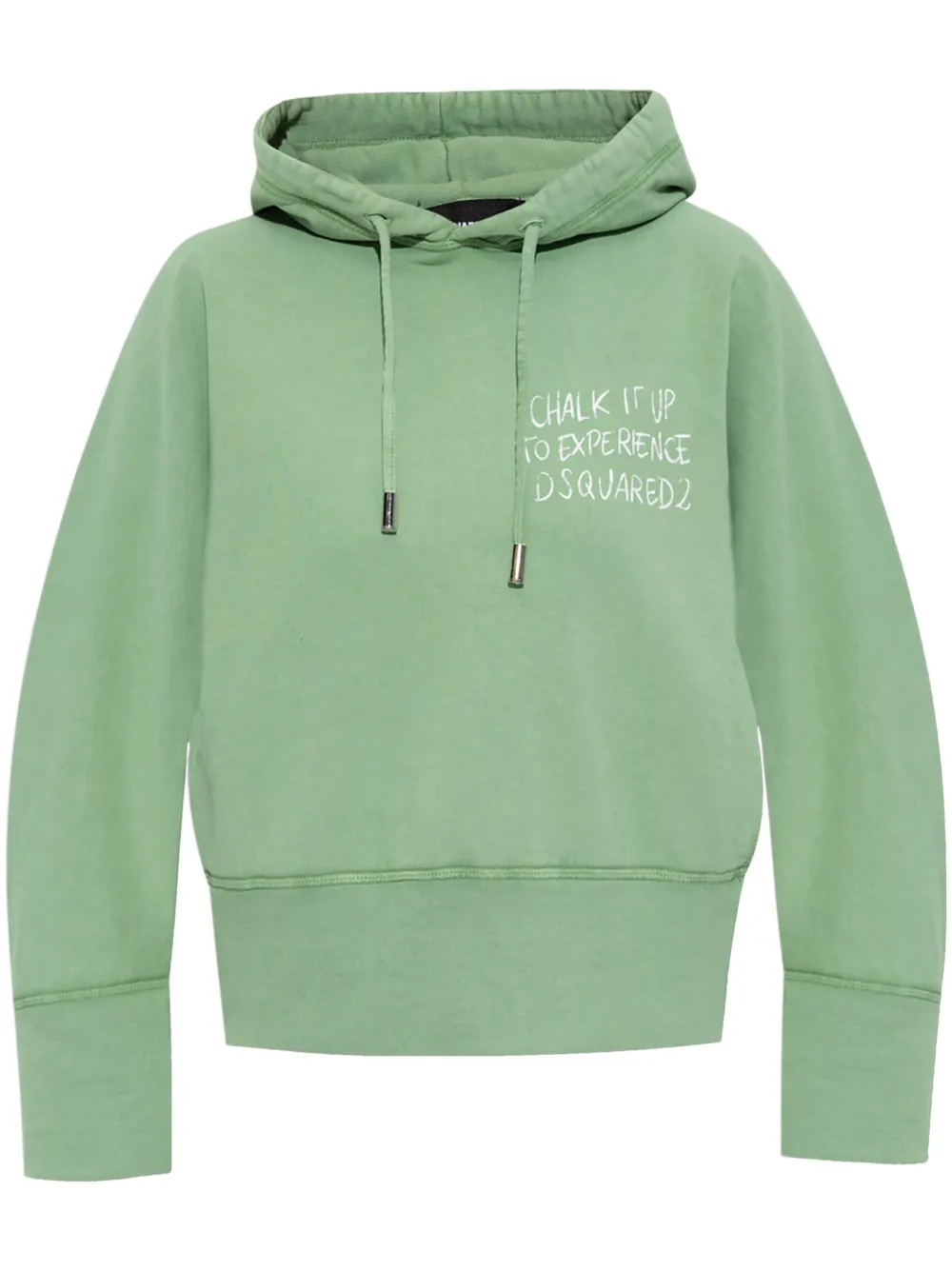 DSQUARED2 text-detail hoodie | Green | Image 1