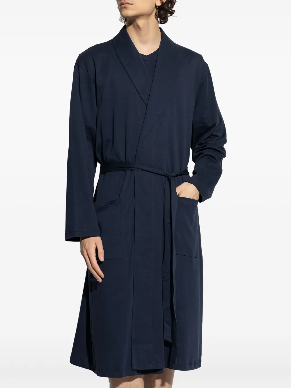 Hanro Katoenen badjas Blauw