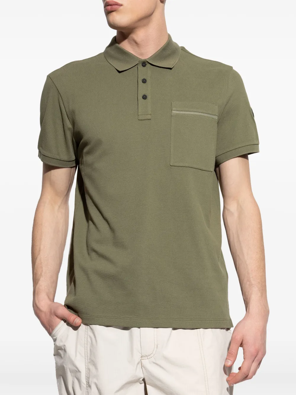 Moncler x FRGMT poloshirt met zakdetail Groen