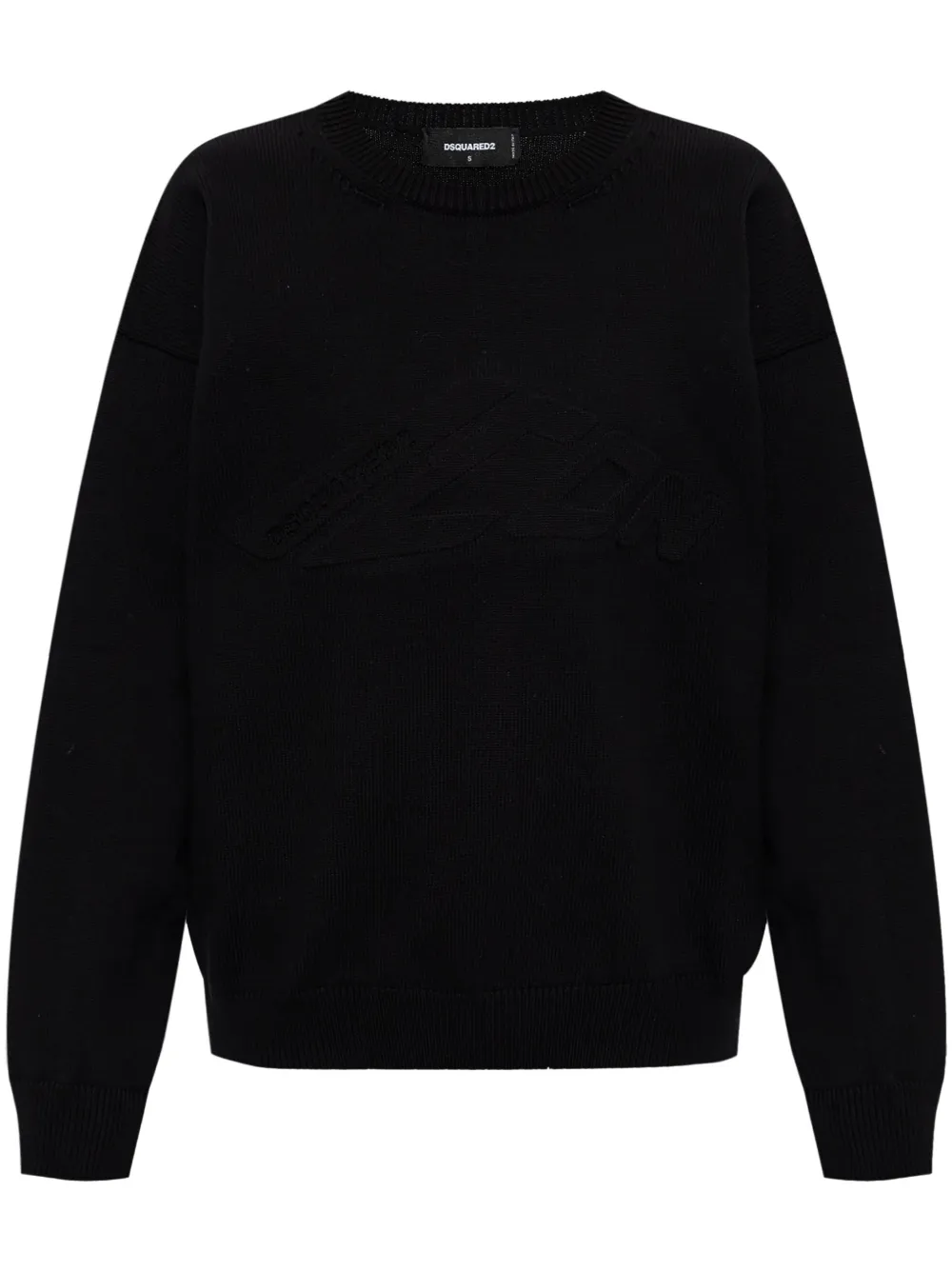 DSQUARED2 suéter con logo en relieve | negro | Image 1