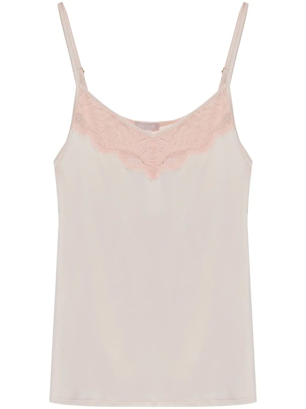 lace-appliqué tank top