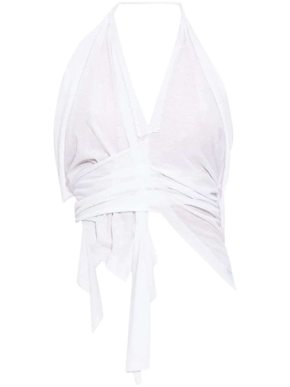 DSQUARED2 wrap-front halter top | White | Image 1