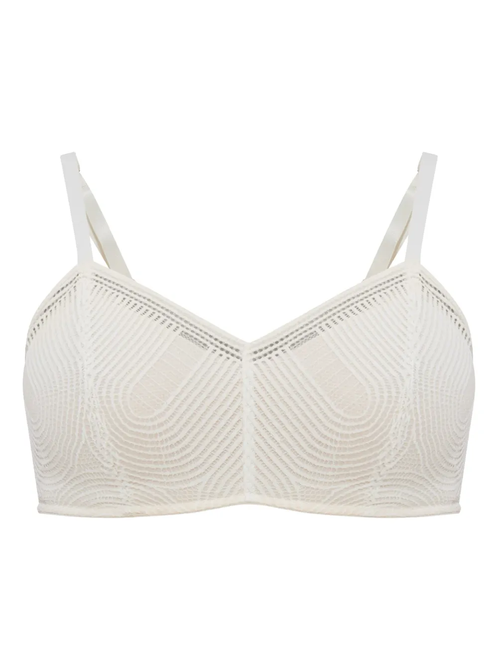 lace-panelled bra