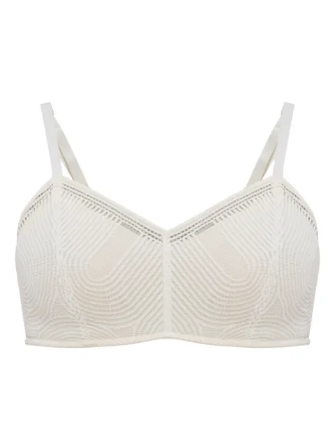 Hanro lace-panelled bra
