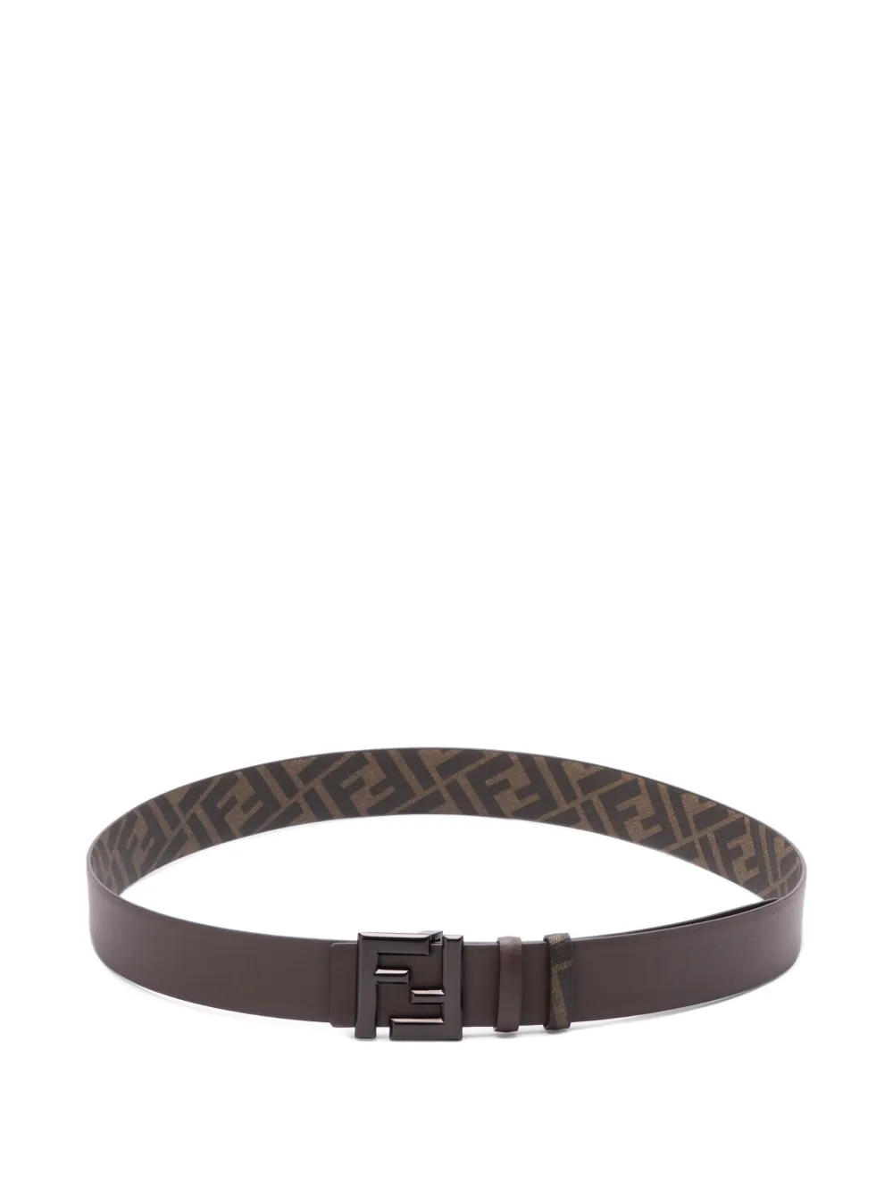 FENDI Omkeerbare riem met monogramprint Bruin