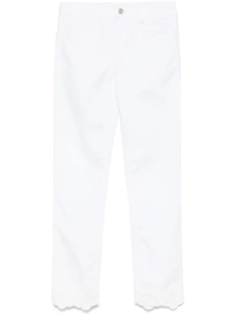 LIU JO floral-embroidered jeans