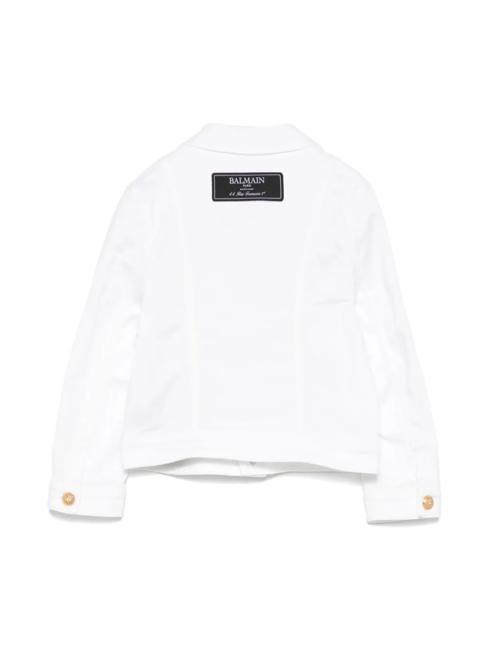 Shop Balmain Denim Jacket In White
