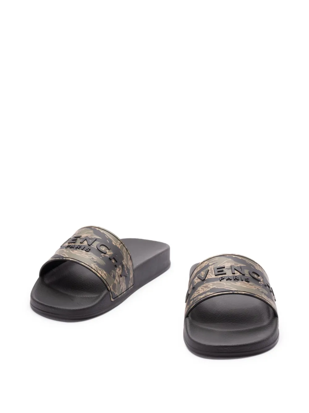 Givenchy Slippers met logo-reliëf - Zwart