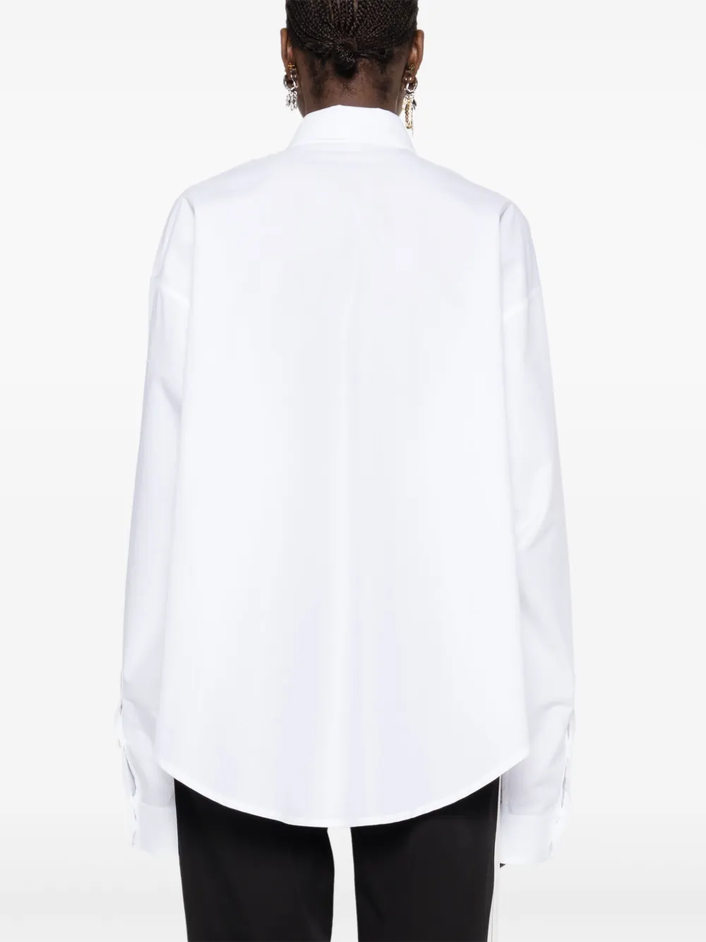 【正規品直輸入】 Balenciaga logo-embroidered Shirt | White | FARFETCH トップス