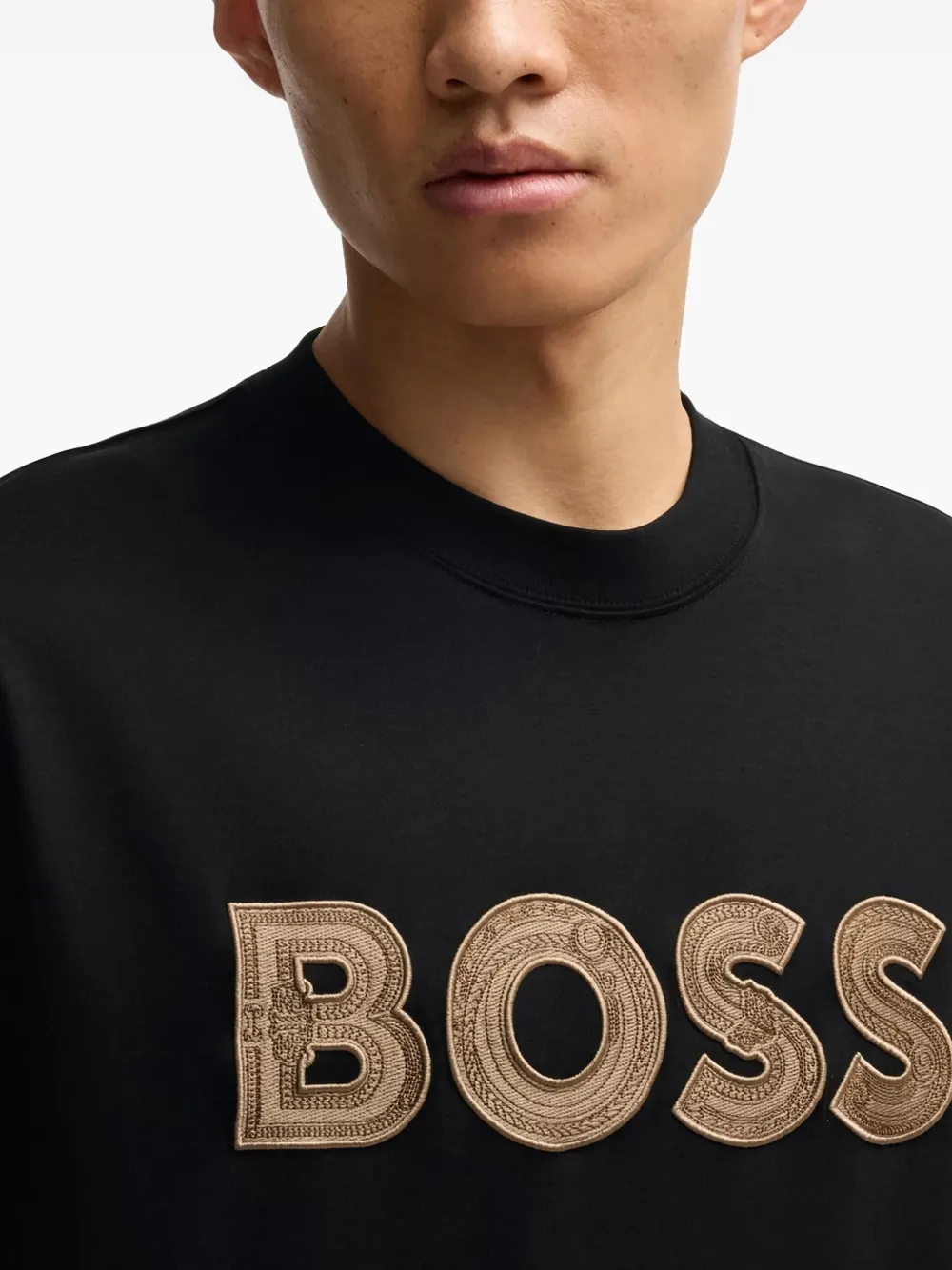 BOSS x Creation Of The Gods katoenen sweater Zwart