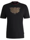 BOSS logo-embroidered T-shirt - Black