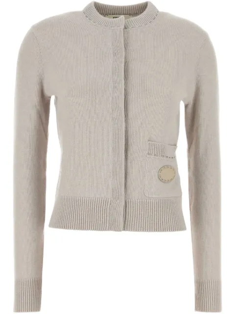 FENDI knitted front-pocket cardigan