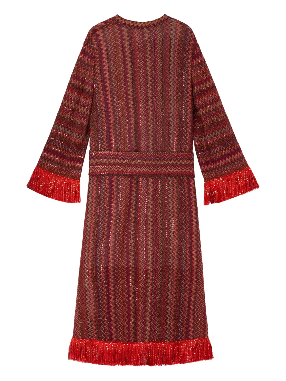 Missoni Kids Jurk met zigzag-patroon Rood