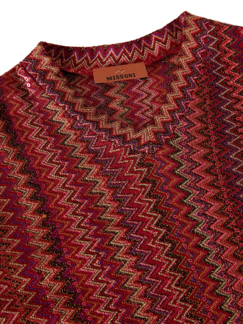 Missoni Kids Jurk met zigzag-patroon Rood