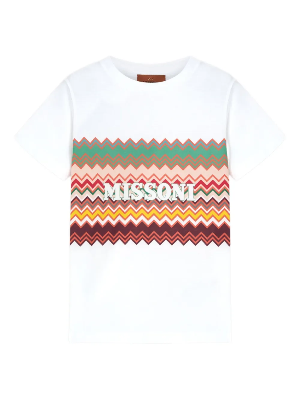 Missoni Kids T-shirt met zigzag-patroon Wit