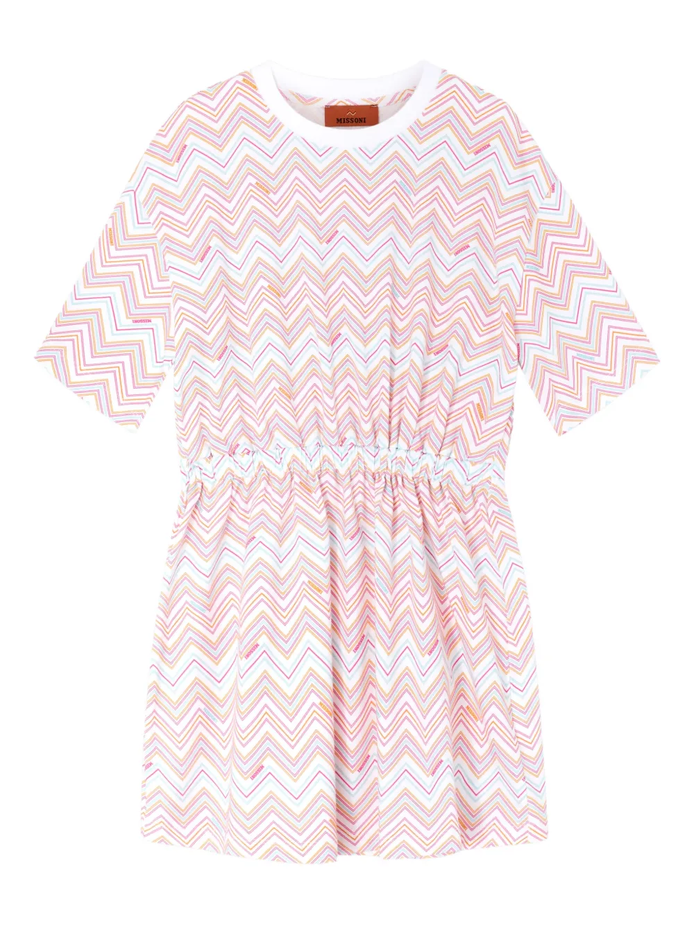 Missoni Kids Jurk met zigzagprint Wit