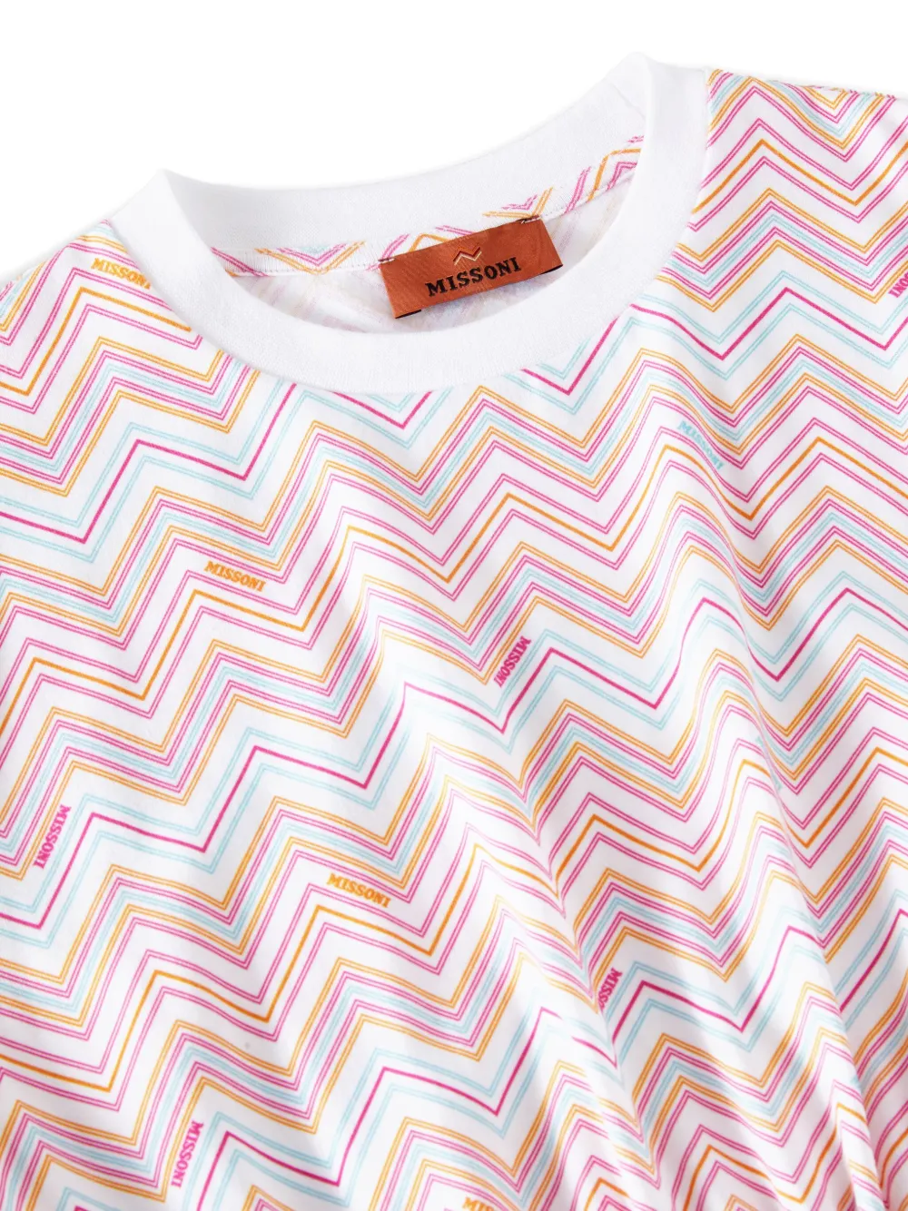Missoni Kids Jurk met zigzagprint Wit