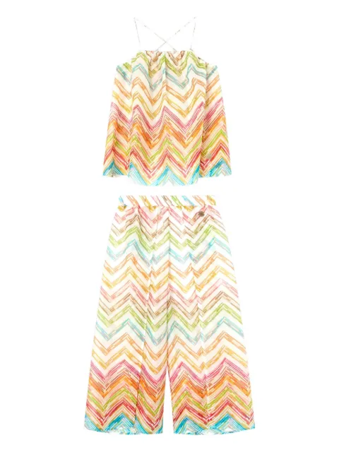Missoni Kids chevron-print trouser set (set of two)