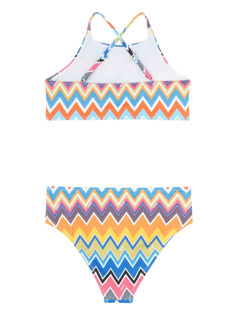 Missoni Kids Bikini met zigzagprint Blauw