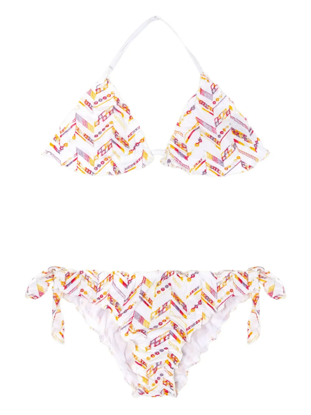 Missoni Kids Bikini met borduurwerk Wit