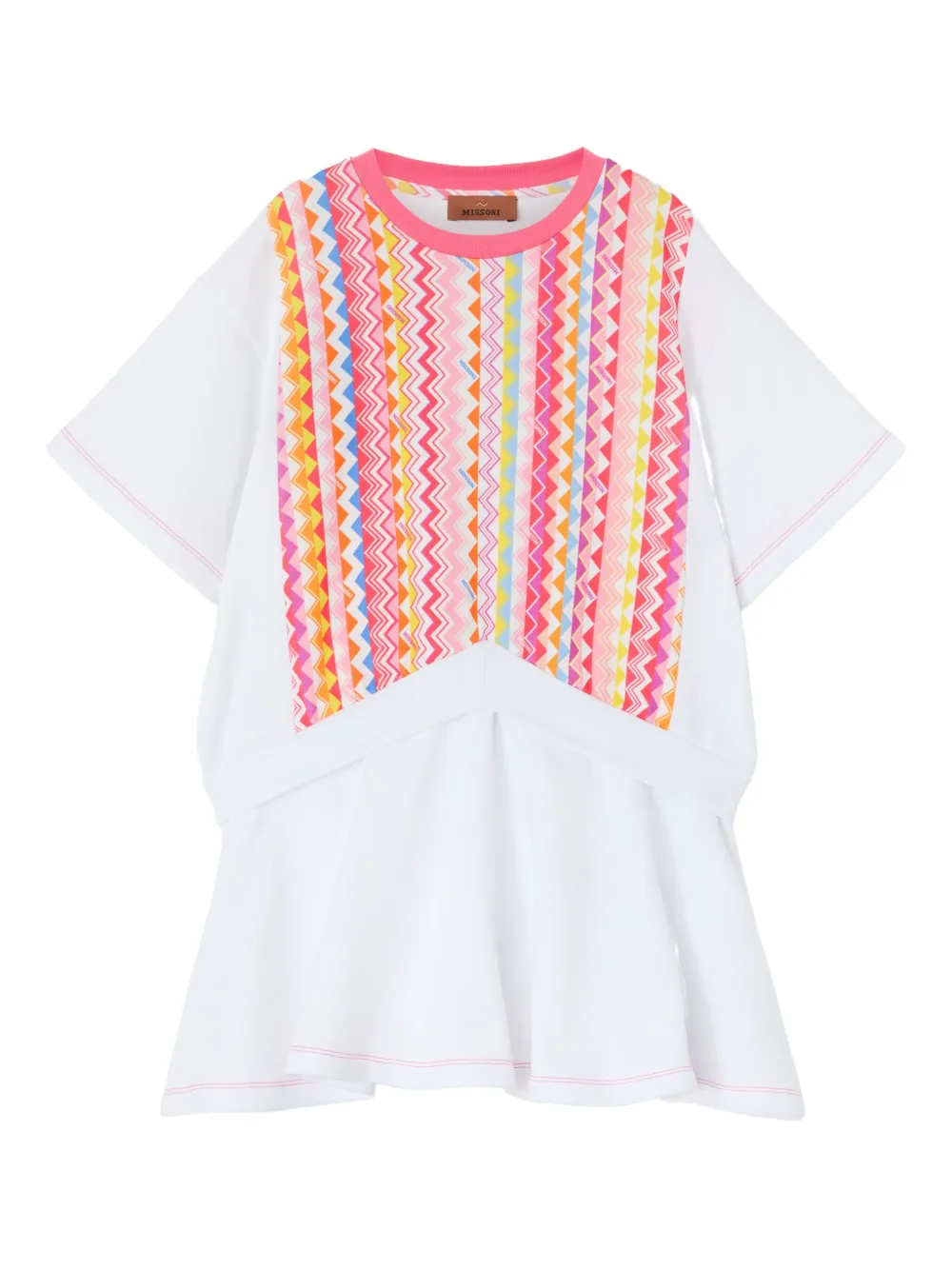 Missoni Kids Jurk met zigzagprint Wit