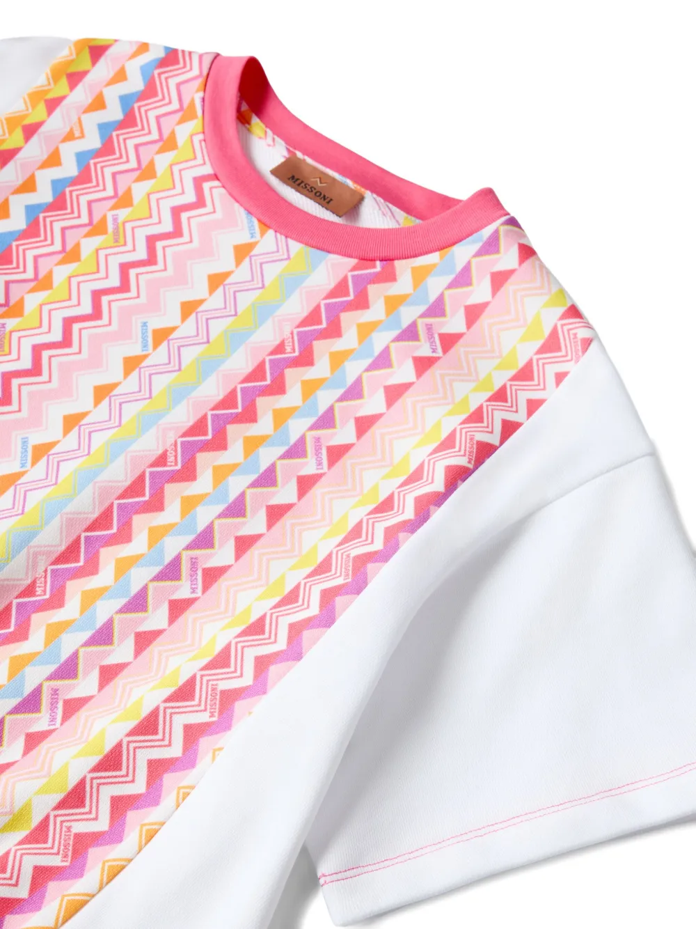 Missoni Kids Jurk met zigzagprint Wit